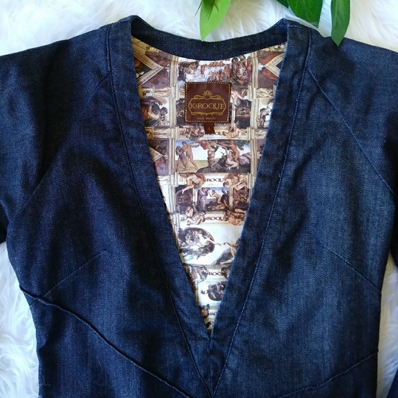 K. ROQUE Women's Dress Blue Denim Size 4 - Picture 2 of 8